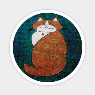 Kevin the Ginger Cat Painting Magnet